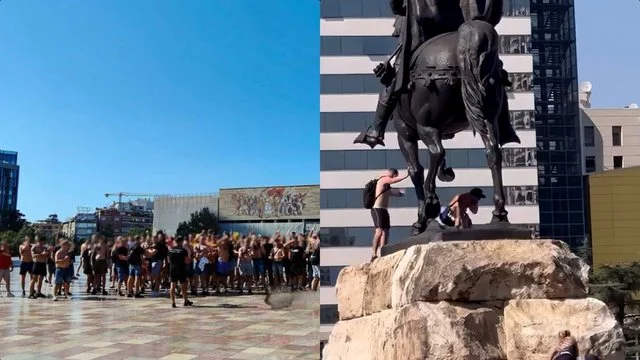 Tifozët polakë përdhosën bustin e heroit tonë këmbëtar, policia arreston shqiptarët që reaguan