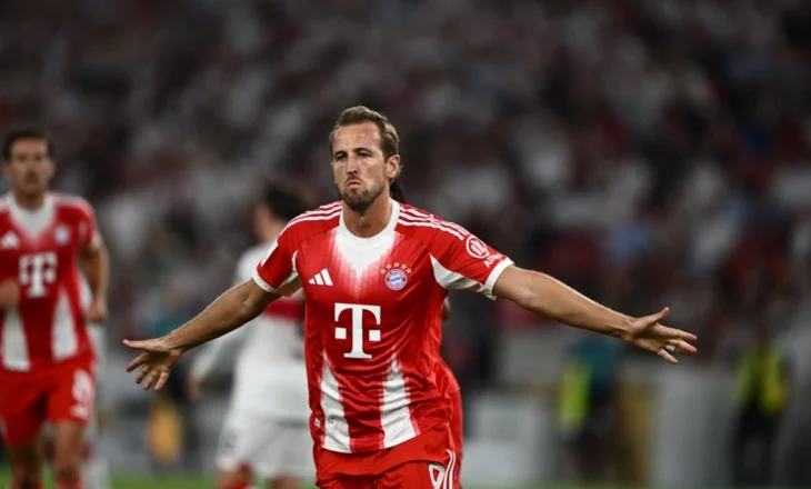 Video/ Kane fillon të “mësohet” me trofe, sulmuesi anglez tund rrjetën në triumfit e Bayern-it në Superkupën e Gjermanis, shënon edhe Diaz