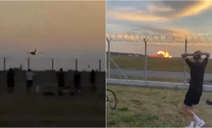 Video/ Momenti kur avioni F-16 bie me shpejtësi dhe shpërthen në flakë gjatë një stërvitjeje në Poloni, piloti humb jetën para syve të dhjetëra njerëzve