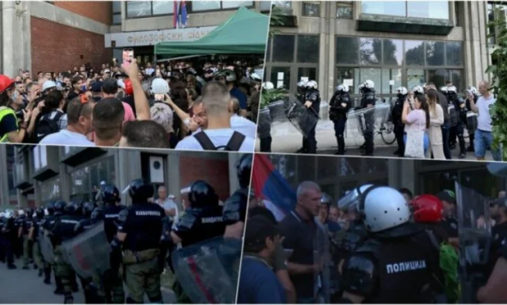 VIDEO/ Përshkallëzohet protesta në Novi Sad, studentët e Juridikut hyjnë në Fakultetin e Filozofisë