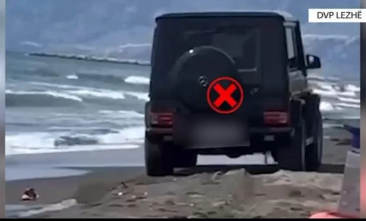 VIDEO / Qarkulloi me ‘G-Class’ në breg të detit në Lezhë, gjobitet me 500 mijë lekë 23-vjeçari