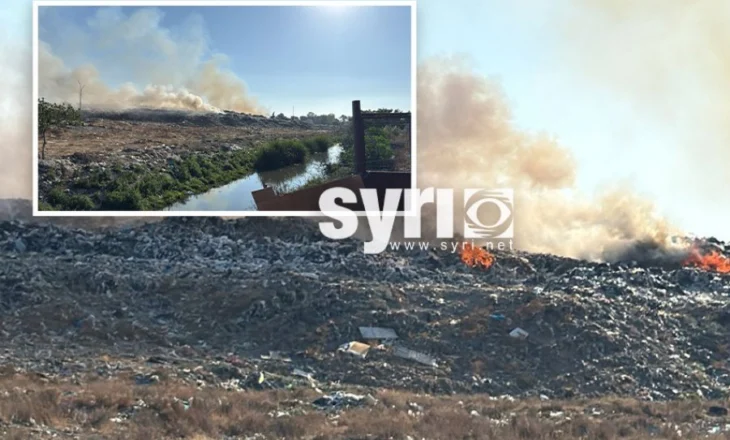 VIDEO/ Rikthehet zjarri në fushën e mbetjeve në Vlorë, tymi mbyt qytetin