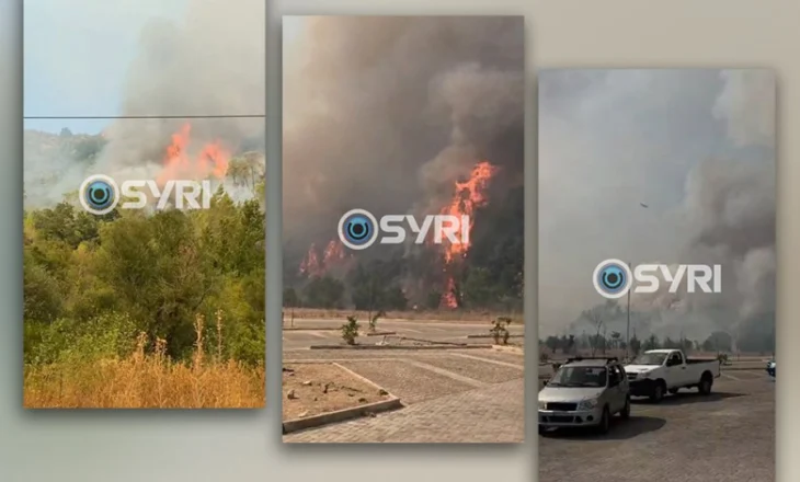 VIDEO/ ‘Shpërthen’ zjarri tek Syri i Kaltër, rrezikohet shkatërrimi i monumentit të natyrës… Evakuohen mbi 500 turistë