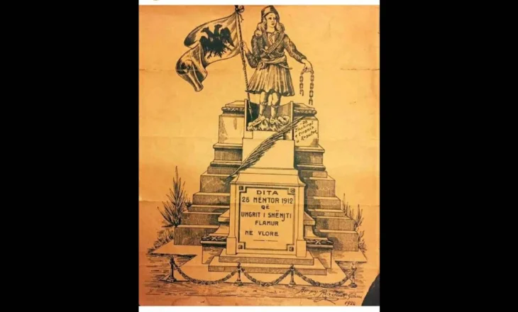  Vizatim për nder të 10 vjetorit të Pavarësisë së Shqipërisë (nga viti 1922)