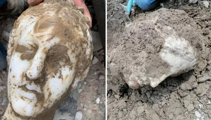 Zbulohet një kokë e lashtë mermeri gjatë punimeve në sheshin e Romës!