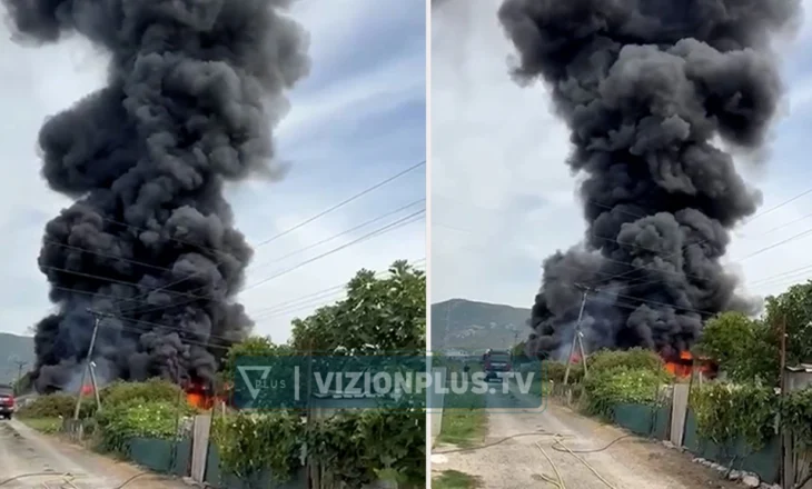 Zjarr i madh në Lezhë, rrezikohen banesa dhe një restorant dasmash