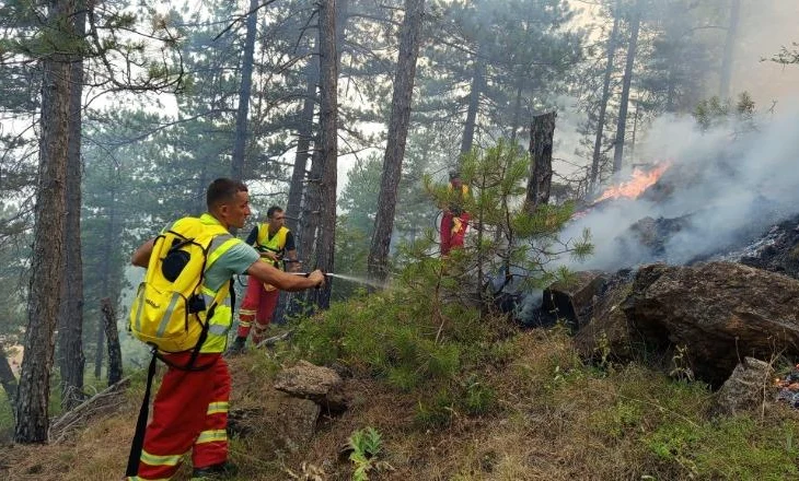 Zjarr i pakontrolluar në Gramsh/ Digjen banesat, banorët marrin thirrje urgjente për largim, në lot sfidojnë evakuimin