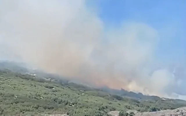 Zjarr masiv në fshatin Tërbaç të Vlorës, kërkohet ndërhyrje nga ajri