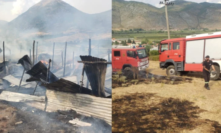 Zjarr në fshatin Cangonj të Devollit, shkrumbohet një kasolle
