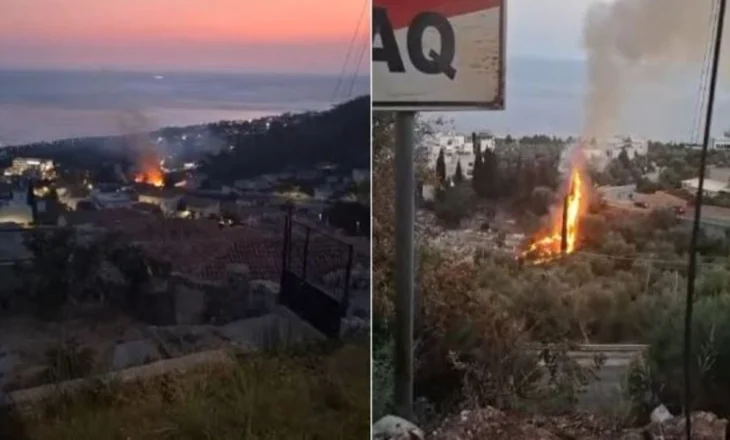 Zjarr në varrezat e fshatit Dhërmi, rrezikohen ullishtet