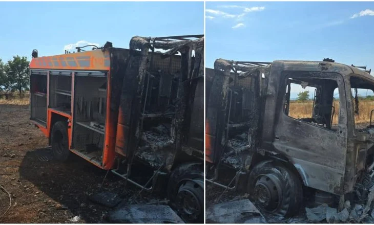 Zjarre në Malësinë e Madhe/ Digjet një automjet zjarrfikës, lëndohet një punonjës