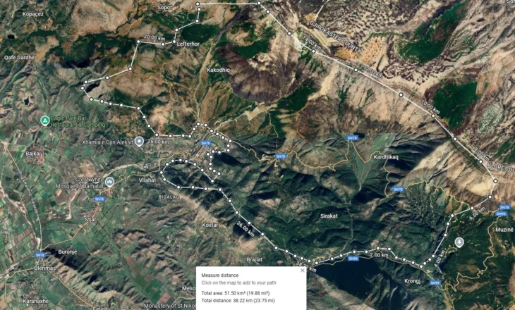 Zjarri në Delvinë dogji 40 km2 dhe një perimetër prej 50 km