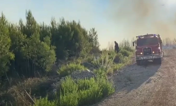 Zjarri përfshin zonën e Krastës në Krujë, rrezikohet depoja e dinamitit pranë guroreve