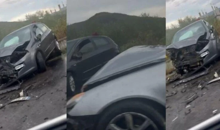 Aksident i rëndë në rrethrrotullimin e Cërrikut, plagosen 2 shoferët dhe 3 pasagjerë