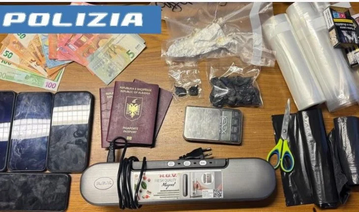 Arrestohen tre trafikantë droge nga Shqipëria në Rimini, sekuestrohet kokainë