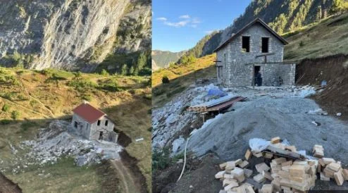 Bëri ndërtim pa leje në zonën e mbrojtur të Bjeshkëve të Pojanit, AMP arreston një person, merr nën akuzë efektivin