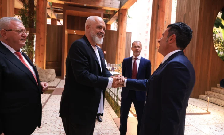 Ceferin, Duka dhe anëtarët e KE të UEFA-s, takohen me kreun e qeverisë Rama
