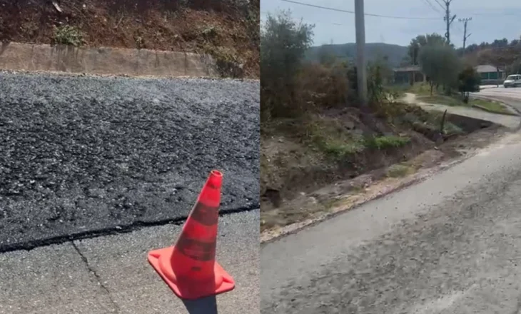 Delvinë: Banorët denoncojnë cilësinë e punimeve në asfaltimin e rrugës – VIDEO