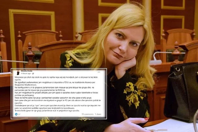 Doda sqaron pozicionin politik në Kuvend: Jam pjesë e opozitës, e koordinuar me PD për çdo aksion