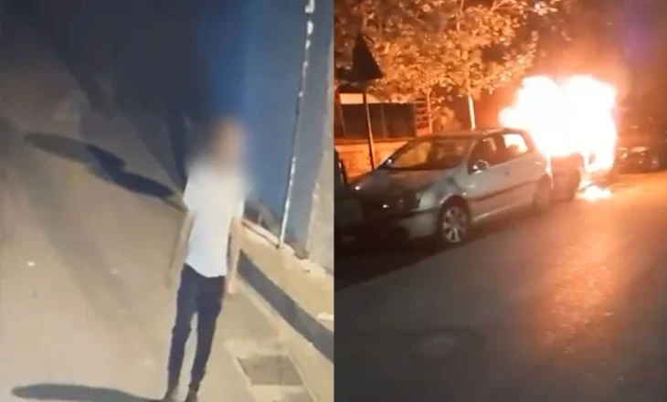 Dogji makinën e 43-vjeçares në Tiranë, arrestohet autori, kamerat kapin momentin kur i ve flakën automjetit