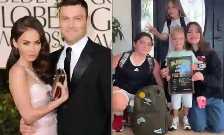 Fëmijët e Megan Fox dhe Brian Austin Green pozojnë në një foto të rrallë për ditën e parë të shkollës së vëllait Zane