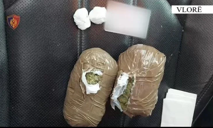 Kapet me kanabis dhe kokainë të ndara në 4 ambalazhime plastike në automjet, arrestohet 41-vjeçari në Vlorë