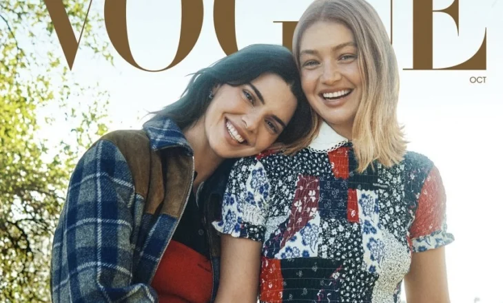 Kendall Jenner dhe Gigi Hadid bashkë në kopertinën e Vogue për tetor