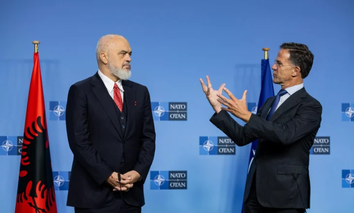 Kryeministri Rama takohet me Mark Rutte: Ju po bëni shumë, Shqipëria gjithmonë mund të mbështetet te NATO