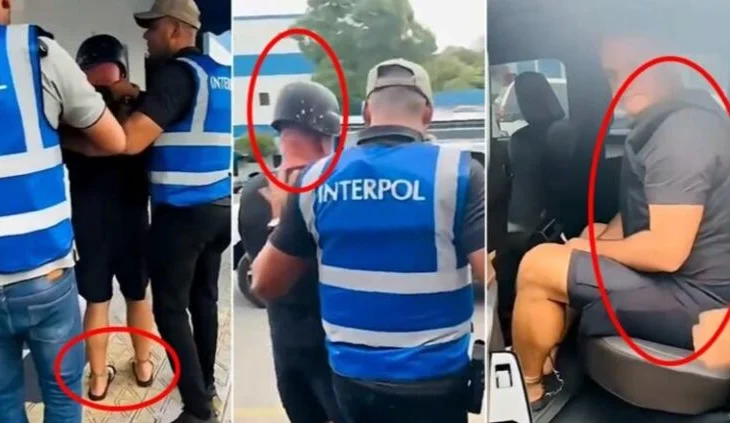 Me pranga në këmbë e duar dhe me helmetë në kokë, del VIDEO e arrestimit të Vilson Pepës