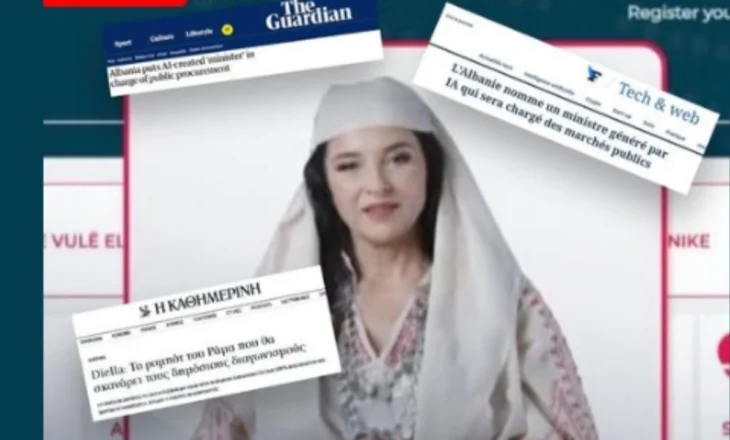 Ministrja e krijuar nga Inteligjenca Artificiale, Rama: Diella pushton gazetat e botës