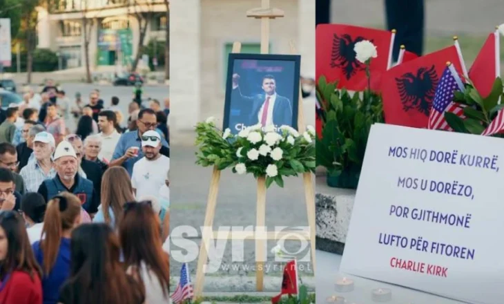 ‘Në kujtim të Charlie Kirk’/ Berisha: PD iu bashkua përkujtimores në Tiranë! Luftëtarët e fjalës së lirë, të pavdekshëm
