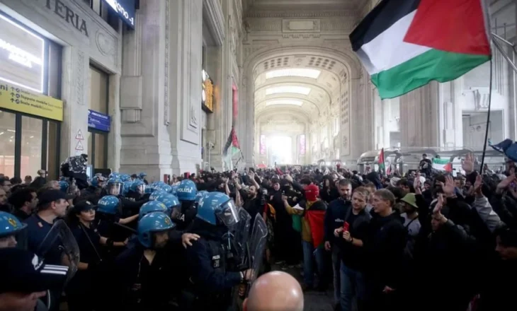 Në protestë pro Gazës, “luftë guerile” në Milano/ 60 agjentë të plagosur