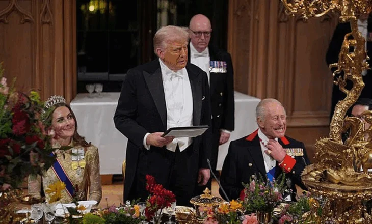 Prapaskena nga darka mbretërore, si u përplasën kuzhinierët e Charles III me bodigardët e Trump