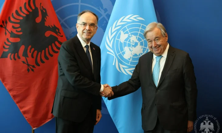 Presidenti Begaj takohet me Sekretarin e Përgjithshëm të OKB-së: Shqipëria rol aktiv në ruajtjen e paqes dhe sigurisë