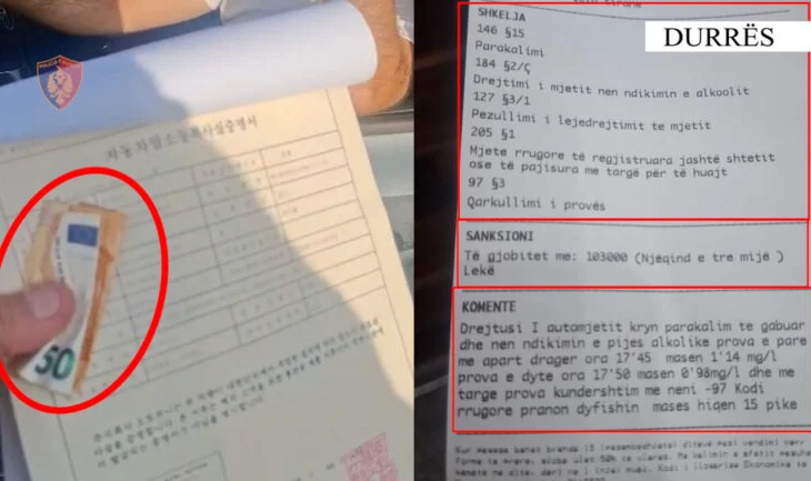 Procedohet penalisht 36-vjeçari/ Tentoi të korruptonte punonjësit e policisë që të shmangte ndëshkimin…