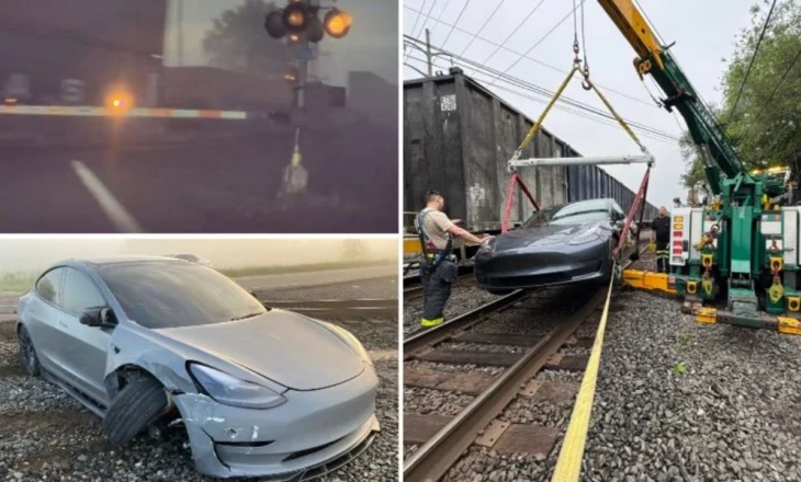 Publikohet videoja/ Tesla nën kritika, automjeti vetëdrejtues nuk arriti të njohë kalimet hekurudhore