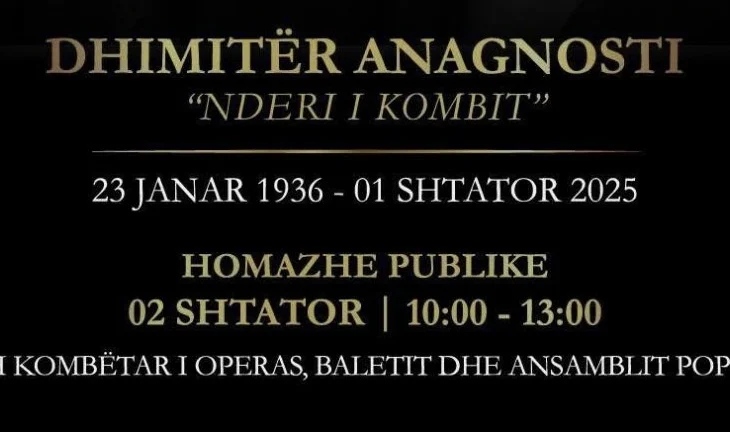 Sot, homazhet në nderim të mjeshtrit të kinematografisë shqiptare, Dhimitër Anagnosti
