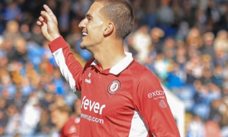 Sylvinho e injoron, Mehmeti shkëlqen! Sulmuesi 24-vjeçar gol, asist dhe shtyllë te Bristol City në Angli
