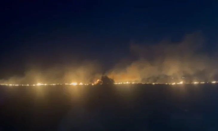 Vatër zjarri në fshatin Poro të Vlorës, rrezikon përhapjen/ Zjarrfikësit në vendngjarje (Video)
