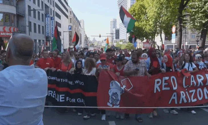 Vërshim protestuesish në Bruksel, kërkojnë qëndrim më të fortë nga BE kundër Izraelit