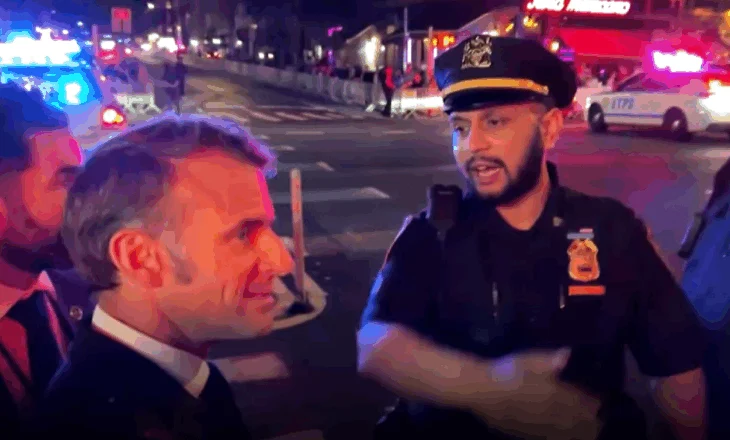 VIDEO/ Macron bllokohet në trafik, më parë duhet të kalonte autokolona e Trump