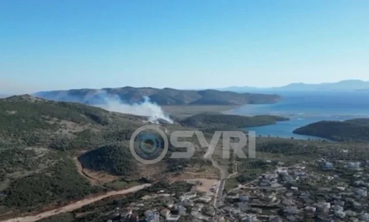 VIDEO/ Zjarr te Qafa e Butrintit, flakët rrezikojnë zonën e gjelbër të Parkut