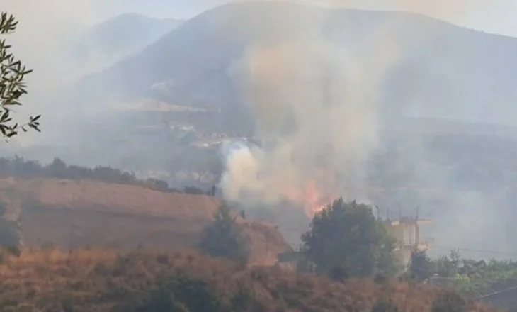 Zjarri në fshatin Bulçar të Gramshit, 2 helikopterë ndërhyjnë për shuarjen