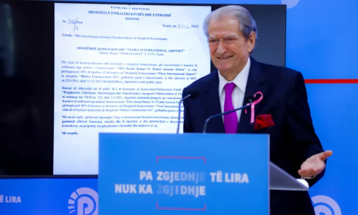 Afera e aeroportit të Vlorës/ Berisha: Balluku firmosi 140 milionë Euro, atë që Ahmetaj dhe Gjiknuri e refuzuan