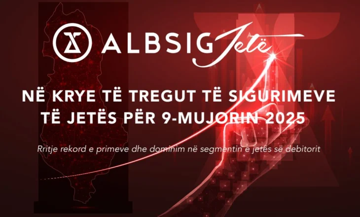 ALBSIG Jetë në krye të tregut të sigurimeve të jetës për 9-mujorin 2025