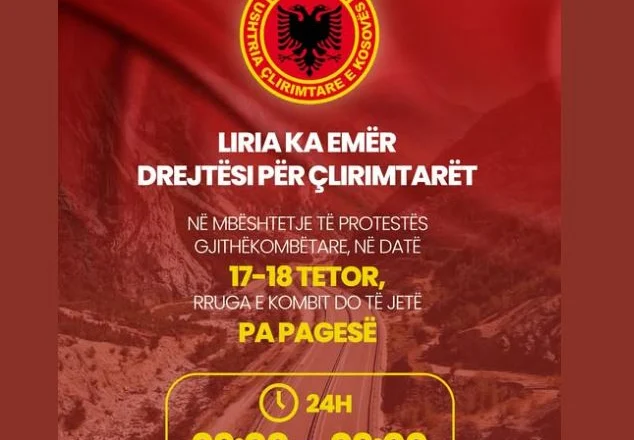 Belinda Balluku: “Rruga e Kombit pa pagesë në datë 17 Tetor. Liria ka emër – Drejtësi për çlirimtarët”, bashkohemi në Tiranë….”