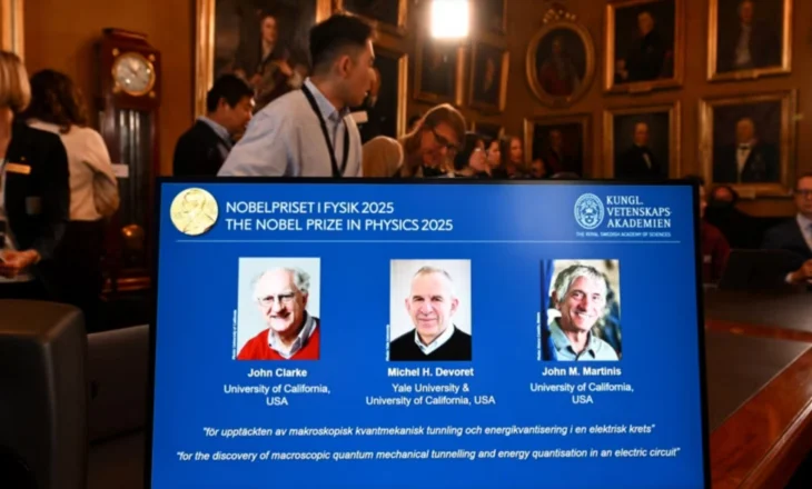 Çmimin Nobel për Fizikë e fitojnë tre shkencëtarë të mekanikës kuantike