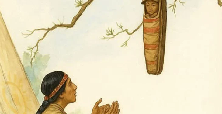 Djepi në pemë dhe historia e vërtetë e një ninulle që lindi nga dashuria dhe urtësia e një nëne indigjene