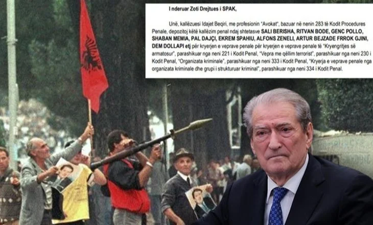 Dosja e 14 shtatorit 1998, avokati Beqiri ‘fundos’ ish-kryeministrin: Padit Berishën dhe 9 të tjerë për..