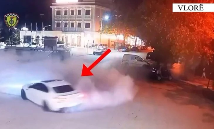 Drift me “BMW” në mes të Vlorës, policia i heq patentën dhe i sekuestron automjetin 22-vjeçarit (VIDEO)